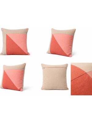 Faralya Life Parçalı 2 Li Kırlent Kılıfı 45X45 cm –  Dekoratif Koltuk Yastık Kılıfı Modern Salon Dekoru