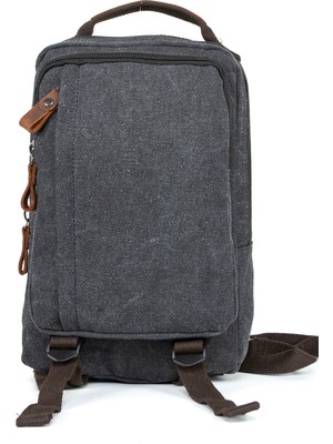 Necati Çanta "stil ve Fonksiyonun Mükemmel Dengesi: Çok Gözlü Mini Kanvas Sırt Çantası Siyah