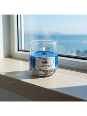 Okyanus Kokulu - Deniz Kabuklu Katmanlı El Yapımı Bardak Soya Mumu