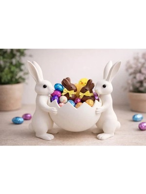 Dekoratif Tavşanlar Şeker/çikolata Kabı 15CM Pla Plastik