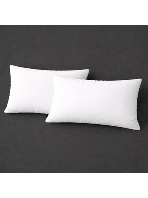 Faralya Life Tela Kumaş 2’li Dekoratif Beyaz Renk Kırlent Içi Dolgu Yastığı 40*60 500GR