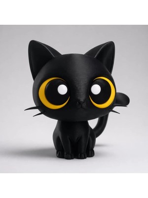 Siyah Tatlı Kedicik Masaüstü Süsü