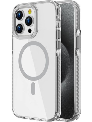Zore Apple iPhone 14 Pro Kılıf Magsafe Şarj Özellikli Airbagli Takılabilir Askı Aparatlı Usgn Nana Kapak-Gri
