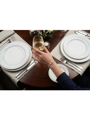 Cadence | 925 Ayar Gümüş Baget ve Yuvarlak Kesim Alternatifli Bileklik