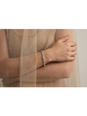 Trace | 925 Ayar Gümüş Ince ve Zarif Su Yolu Bileklik