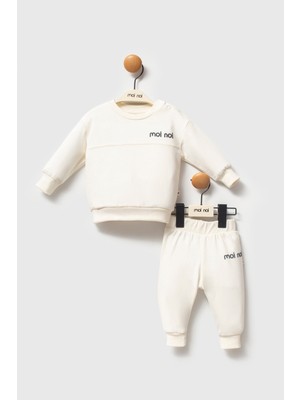 Moi Noi Premium Pamuk Bebek Ikili Takım - Beyaz