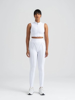 Lismina Beyaz Dikiş Modelli Sculpt Line Spor Büstiyer ( Sporcu Sütyeni )