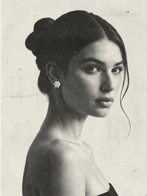 Frost | 925 Ayar Gümüş Kar Tanesi (Snowflake) Formlu Çiçek Küpe