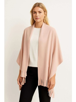 Mira Home Softiva Polar Omuz Şalı 70X180 cm Unisex Kışlık Şal Pudra