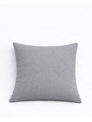 Perdeyap Kadife Dokulu Gri Kırlent Yastık Kılıfı ( 1 Adet )