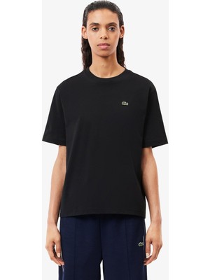 Luvion Lacoste Kadın Regular Fit Bisiklet Yaka T-Shirt