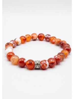 MMİF Mmif Doğal Akik Taşı Bileklik 8mm Kadın ve Erkek Çok Renkli Mmif