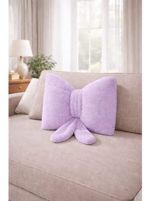 Chizgy Welsoft Fiyonk Papyon Yastık 40X40 Dekoratif Kırlent Peluş Yumuşak Yastık | Salon Koltuk Yatak Için
