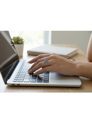 Sapphıre Falls | 925 Ayar Gümüş Safir Mavisi Zümrüt Kesim (Emerald Cut) Tektaş Yüzük