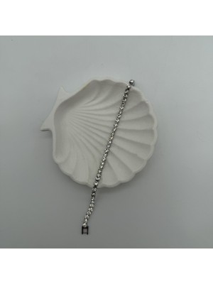 Mare Accessories Silver Zirkon Taşlı Su Yolu Bileklik