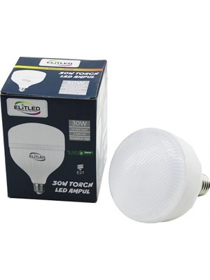 MiraLive Elitled El-02 12/30 30W Torch LED Bulb Ampul Beyaz - 6400K E27 3300 Lümen 20.000 Saat Ömür (4887)