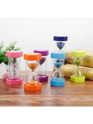 MiraLive Renkli Cam Kum Saati – Dekoratif Masaüstü Zaman Ölçer, Estetik Ofis ve Ev Aksesuarı (4887)