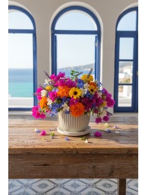 Fılamentim Floranti Ribella Tasarım Dekoratif Saksı 120X120X120MM NO.1021.10.KR-09