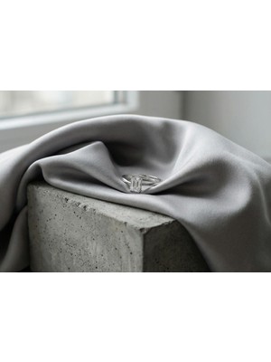 Ray | 925 Ayar Gümüş Minimal Baget Kesim Ayarlanabilir Yüzük