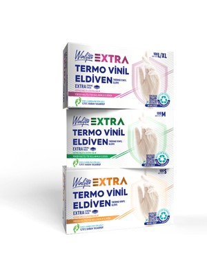 Winlyex Extra Termo Vinil Eldiven Yüksek Kaliteli Tek Kullanımlık Termo Vinil Şeffaf Eldiven - 100'lü Kutu