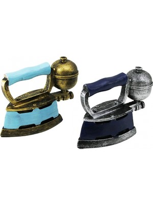 MiraLive Ütü Vintage Dekoratif Biblo - Renkli 10.5X11CM Reçine (4887)