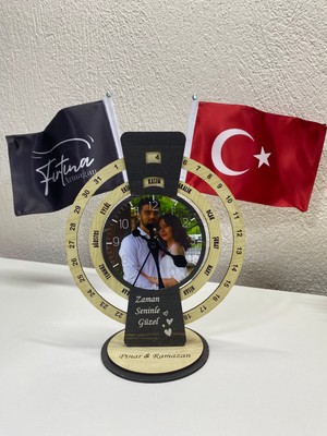 Fırtına Armağan Kişiye Özel Fotoğraflı Sonsuz Takvimli Saat