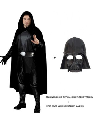 MiraLive Star Wars Luke Skywalker Pelerini Yetişkin ve Maskesi (4887)