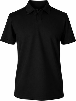 Trender 26YSS9000022 Siyah Erkek Polo Yaka T-Shirt Fitilli Yarım Patlı