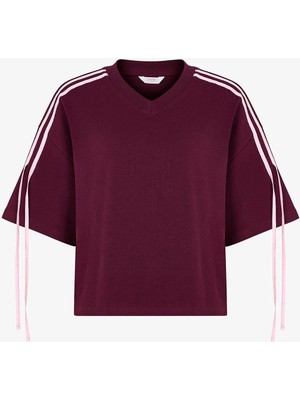 Penti Bordo Bow Detailed Tişört