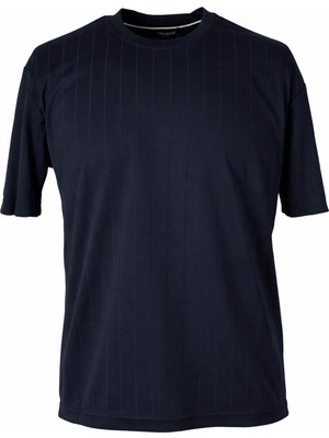 Trender 26YSS9000023 Lacivert Erkek T-Shirt Floresha O Yaka
