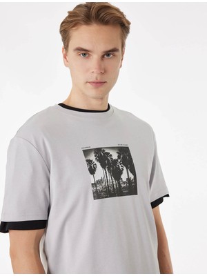 Koton Regular Fit Gri Erkek T-Shirt 6SAM10114MK