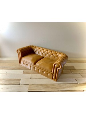 3D Layer Craft 1/12 Ölçek Çiftli Koltuk Minyatür Diorama Eşya Aksesuar Maket - Bebek Evi Eşyası