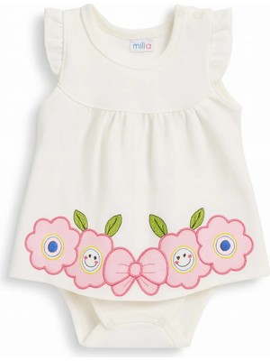 GMG Collection Baby Million Çiçekli Zıbın ve Toka 2' Liş Takım