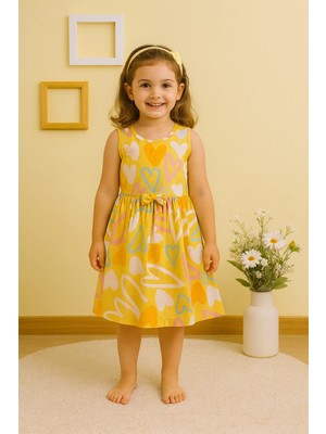 GMG Collection Baby Kalpli Sarı Elbise