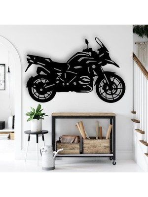 SS Cnc Sscnc Modern Enduro  Motosikleti Dekoratif Mdf Duvar Tablosu - 45X30 cm - Siyah