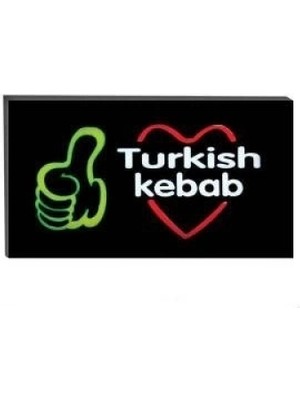 MiraLive Işıklı Tak Çalıştır Hazır Tabela Turkish Kebap