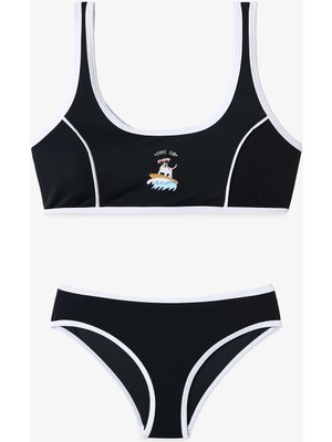 Penti Siyah Genç Kız Puppy Halter Bikini Takımı