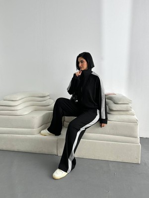 Fonna Fashion TK-3037 Bayan Eşofman Takım-Siyah