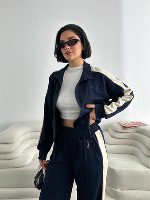 Fonna Fashion TK-3037 Bayan Eşofman Takım-Lacivert