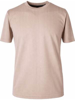 Trender 26YSS9000023 Bej Erkek T-Shirt Floresha O Yaka