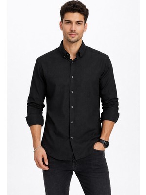 Classics Men Plus Barkod Uzun Kol Slim Fit Erkek Gömlek - 7578