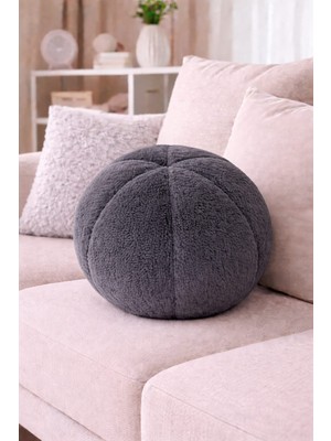 Chizgy Peluş Top Yastık Welsoft Dekoratif Kırlent Yumuşak Yuvarlak Minder Ev Dekoru Şık Tasarım