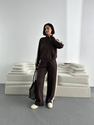 Fonna Fashion TK-3037 Bayan Eşofman Takım-Kahve