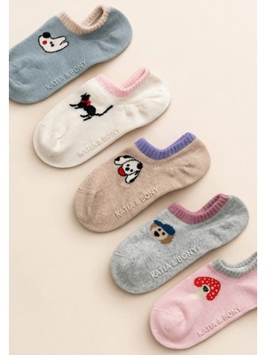 Katia & Bony Çocuk 5'li Desenli Step Çorap Çok Renkli