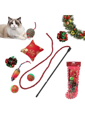Yılbaşı Konseptli Kedi Oyuncak Seti