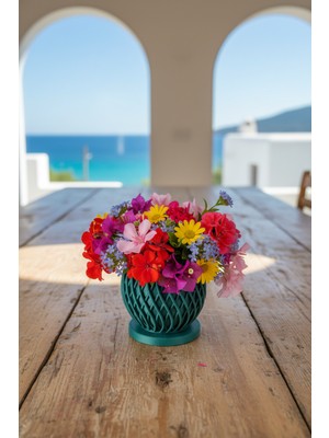 Fılamentim Floranti Aurora Örgü Dekoratif Saksı Modern Seri 100X100X120 mm NO.1023-2.10.Y-18-T