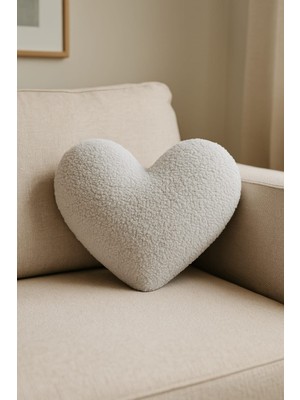 Chizgy Welsoft Kalp Yastık Dekoratif Peluş Yumuşak Süs Yastığı Pofuduk Ev Dekoru Hediyelik