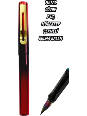 Seyfi Kırtasiye 0,36 mm Ef Uç Dolma Kalem Mürekkep Çekmeli Metal Gövde