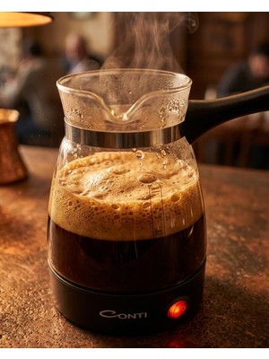 Getittir Cam Cezveli Türk Kahvesi Makinesi 650W 5 Fincan Kapasiteli Elektrikli Kahve Makinesi - Lisinya