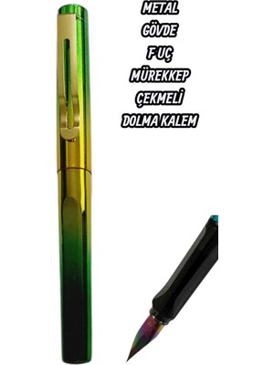 Seyfi Kırtasiye 0,36 mm Ef Uç Dolma Kalem Mürekkep Çekmeli Metal Gövde